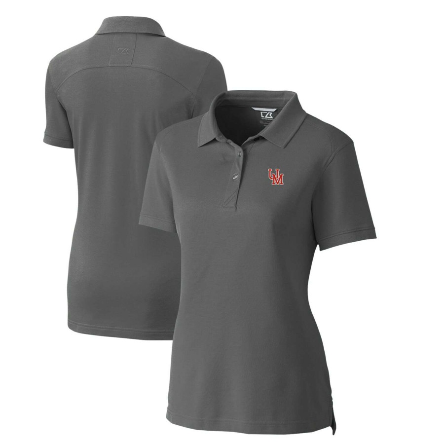 Women * | Hot Sell Women'S Cutter & Buck Steel Ole Miss Rebels Advantage Tri-Blend Pique Polo