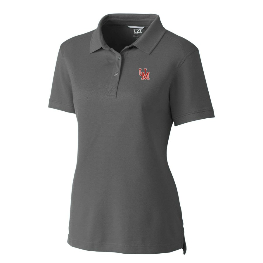 Women * | Hot Sell Women'S Cutter & Buck Steel Ole Miss Rebels Advantage Tri-Blend Pique Polo