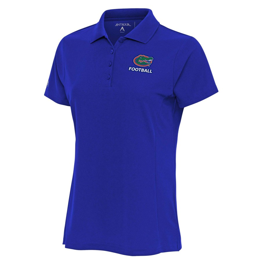 Women * | Original Women'S Antigua Royal Florida Gators Football Legacy Pique Polo