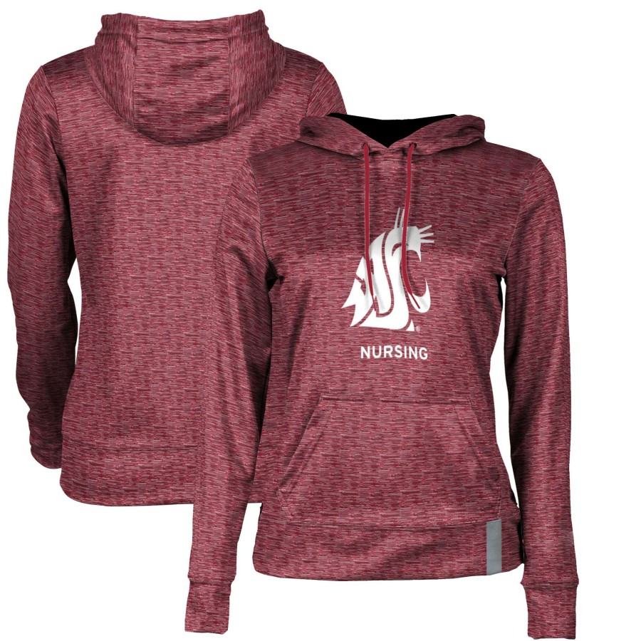 Women * | Original Women'S Crimson Washington State Cougars Nursing Pullover Hoodie