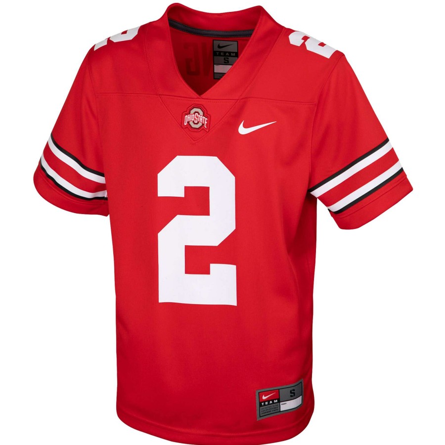 Women * | Hot Sell Youth Nike Chase Young Scarlet Ohio State Buckeyes 2020 Nfl Draft Replica Jersey