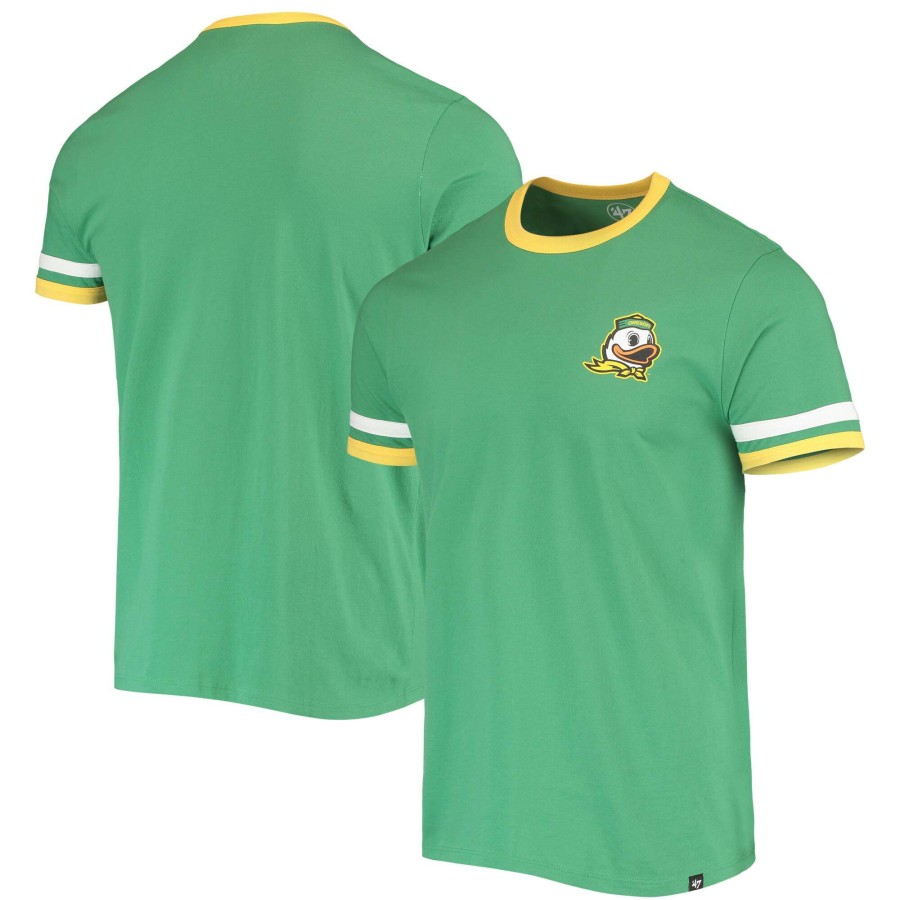 Men * | Tendy Style Men'S '47 Green Oregon Ducks Otis Ringer T-Shirt