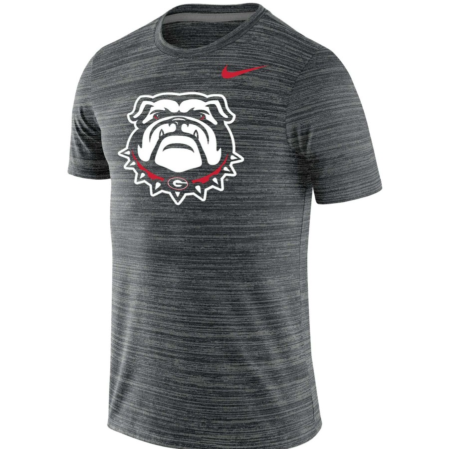 Men * | Discount Store Men'S Nike Black Georgia Bulldogs Big & Tall Logo Velocity Performance T-Shirt