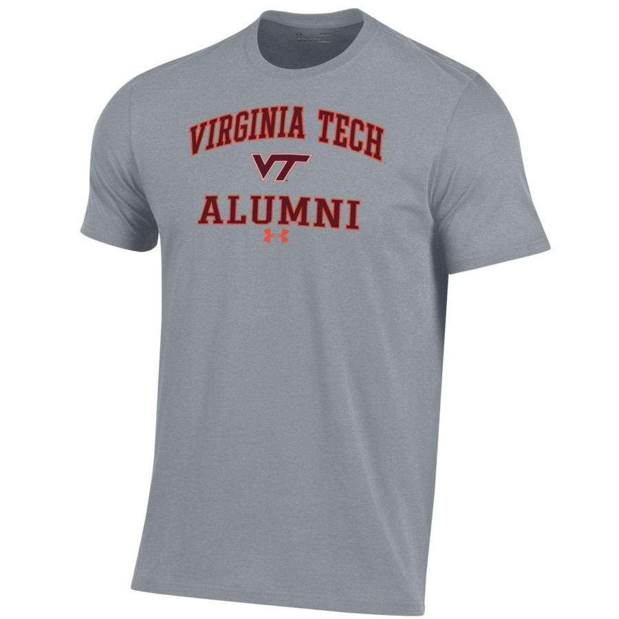 Men * | Good Quality Men'S Under Armour Gray Virginia Tech Hokies Alumni Performance T-Shirt