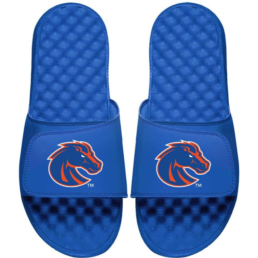 Men * | Clearance Sale Men'S Islide Royal Boise State Broncos Primary Logo Slide Sandals