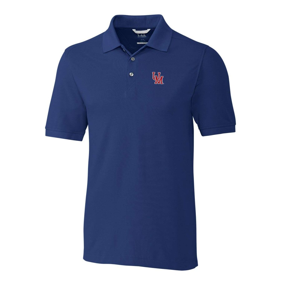 Men * | Best Quality Men'S Cutter & Buck Blue Ole Miss Rebels Drytec Advantage Vault Logo Polo