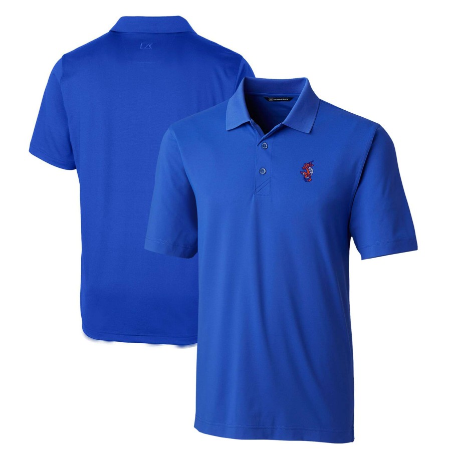 Men * | Bestsellers Men'S Cutter & Buck Blue Florida Gators Swinging Gator Forge Stretch Polo