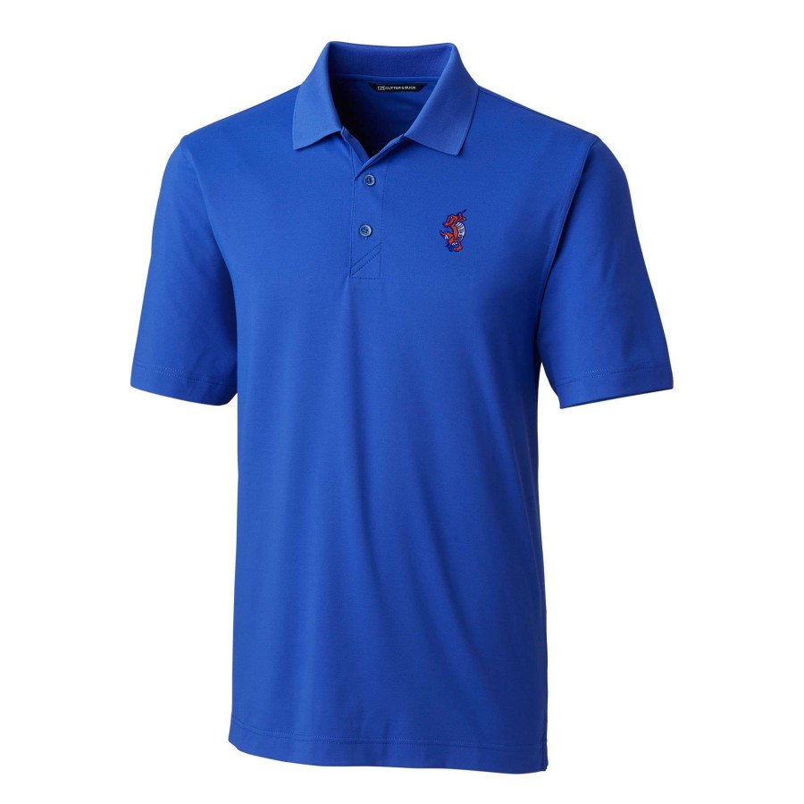 Men * | Bestsellers Men'S Cutter & Buck Blue Florida Gators Swinging Gator Forge Stretch Polo