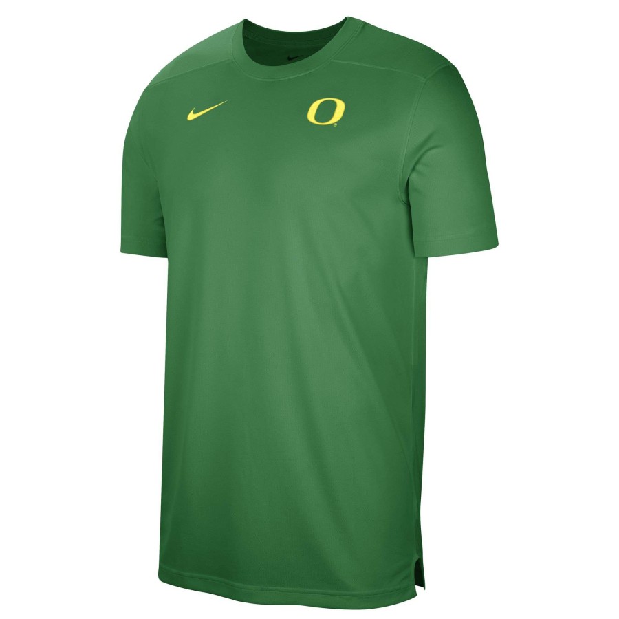 Men * | Bestsellers Men'S Nike Green Oregon Ducks Sideline Coaches Performance Top