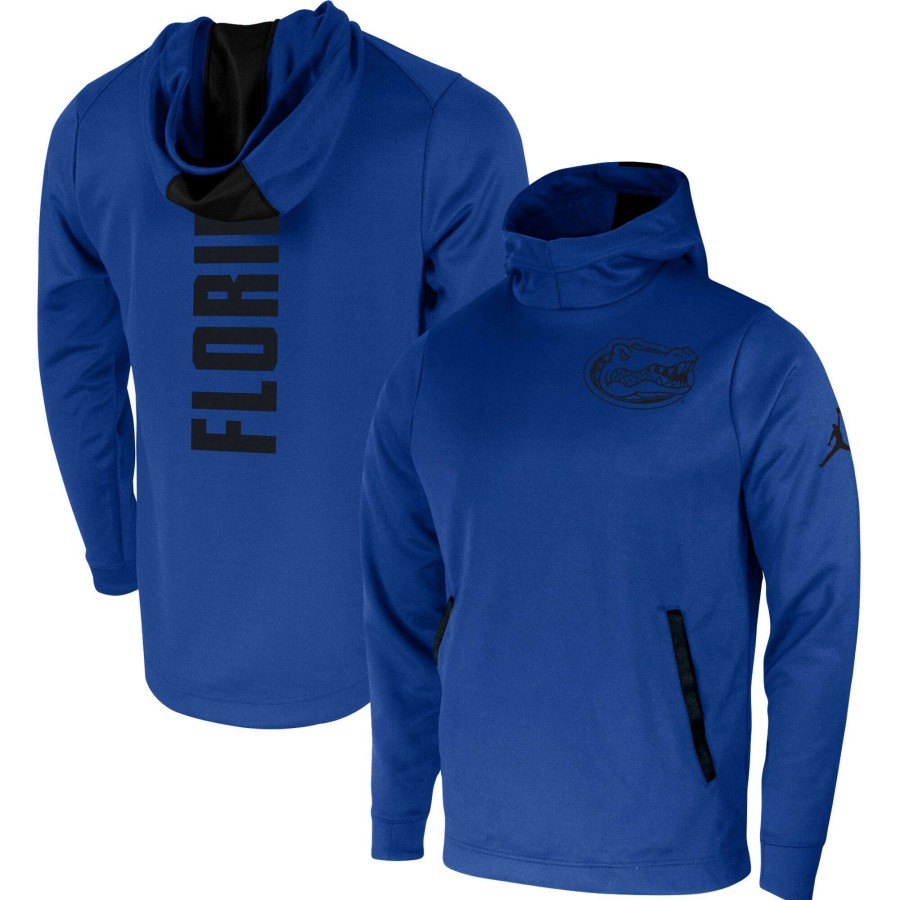 Men * | Reliable Quality Men'S Jordan Brand Royal Florida Gators 2-Hit Performance Pullover Hoodie