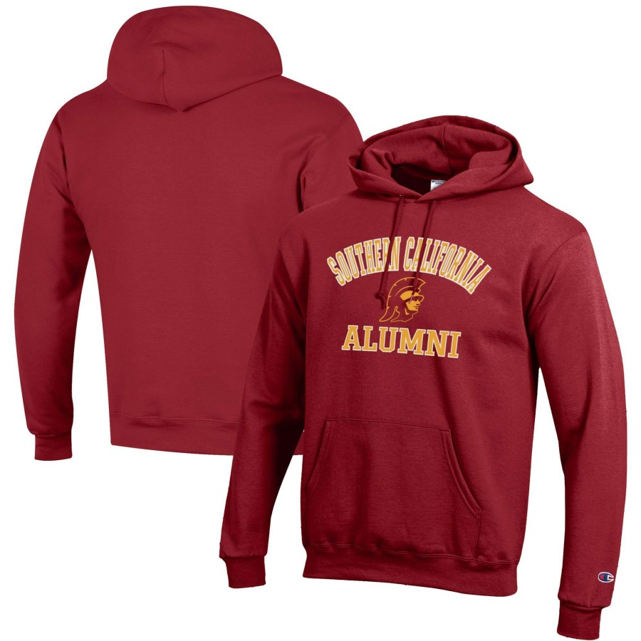 Men * | Bestsellers Men'S Champion Cardinal Usc Trojans Alumni Logo Pullover Hoodie