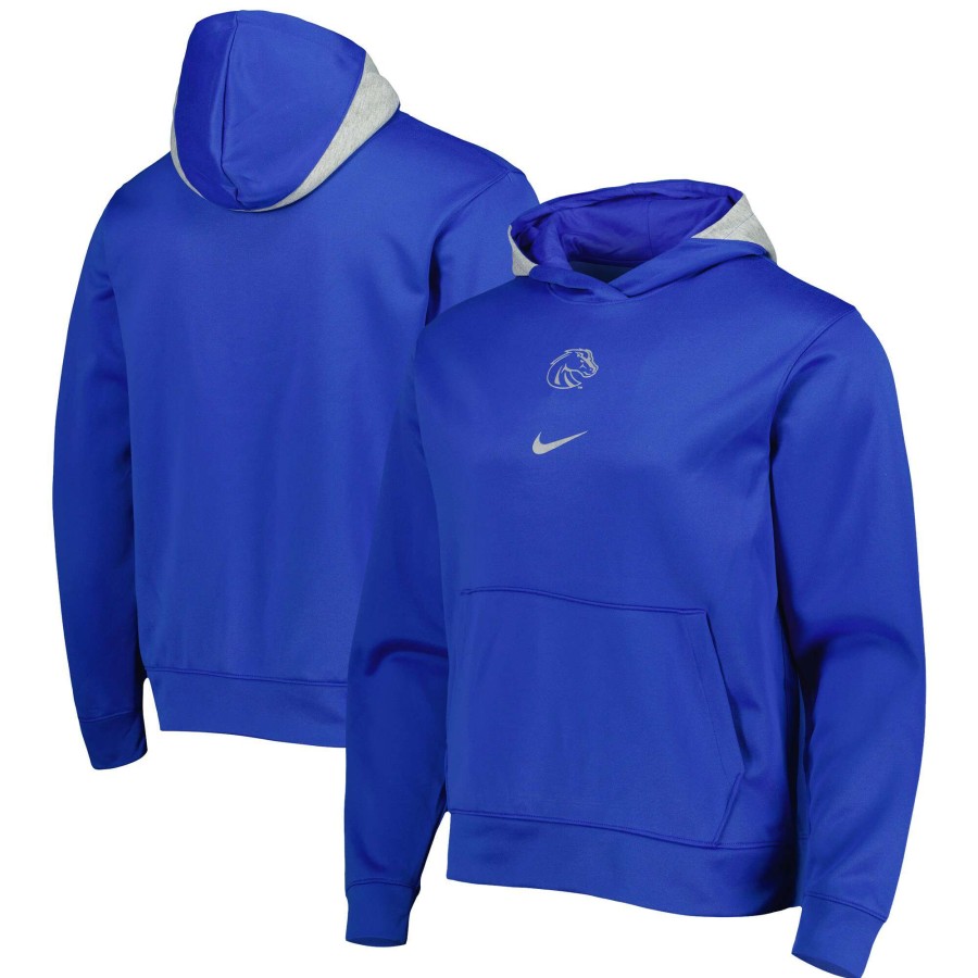 Men * | Clearance Sale Men'S Nike Royal Boise State Broncos Spotlight Performance Pullover Hoodie