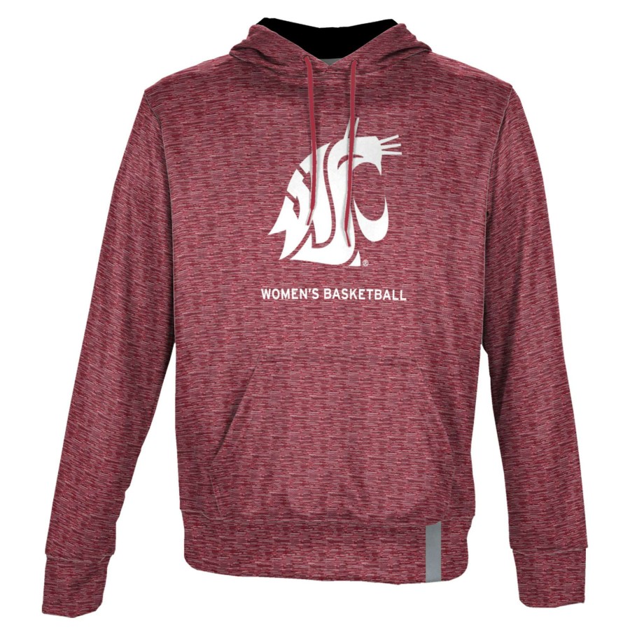 Women * | Discount Store Men'S Prosphere Crimson Washington State Cougars Women'S Basketball Name Drop Pullover Hoodie