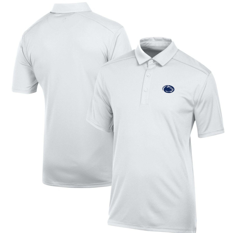 Men * | Hot Sell Men'S White Penn State Nittany Lions Classic Jacquard Polo