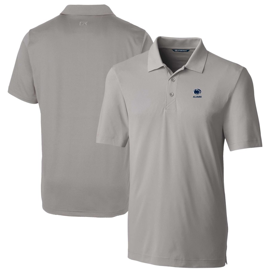 Men * | Original Men'S Cutter & Buck Gray Penn State Nittany Lions Alumni Logo Forge Stretch Drytec Polo