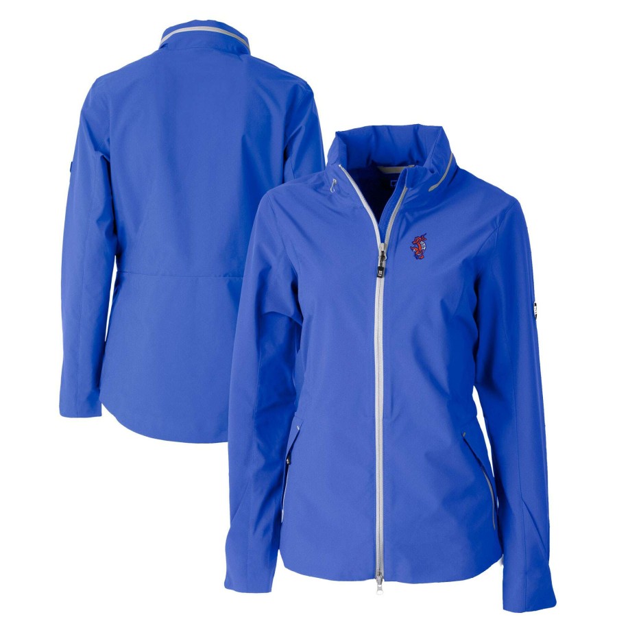 Women * | Limited Edition Women'S Cutter & Buck Royal Florida Gators Swinging Gator Vapor Water Repellent Stretch Full-Zip Rain Jacket