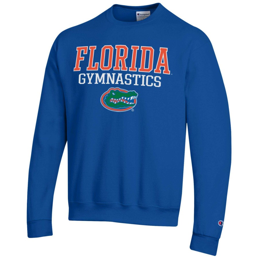 Men * | Clearance Sale Men'S Champion Royal Florida Gators Gymnastics Stack Powerblend Pullover Sweatshirt