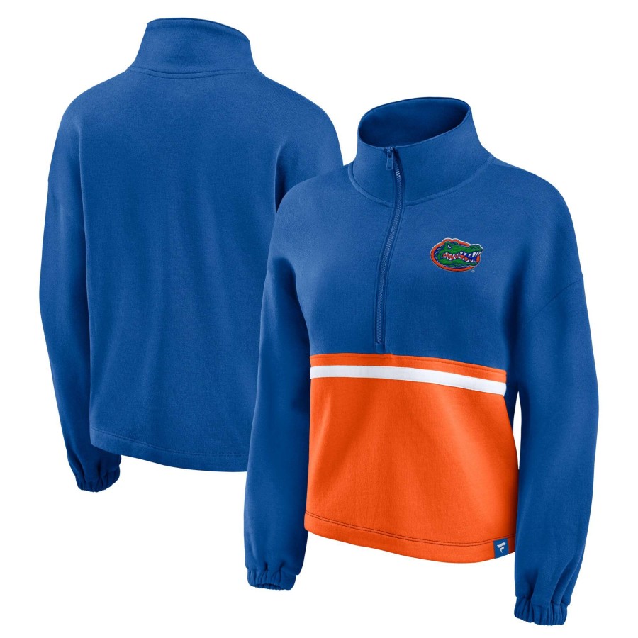 Women * | Lower Prices Women'S Fanatics Branded Royal Florida Gators Fleece Half-Zip Jacket