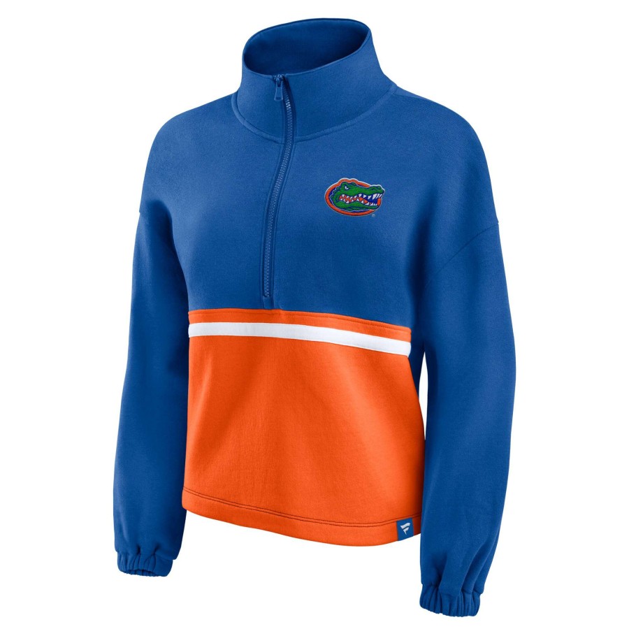 Women * | Lower Prices Women'S Fanatics Branded Royal Florida Gators Fleece Half-Zip Jacket