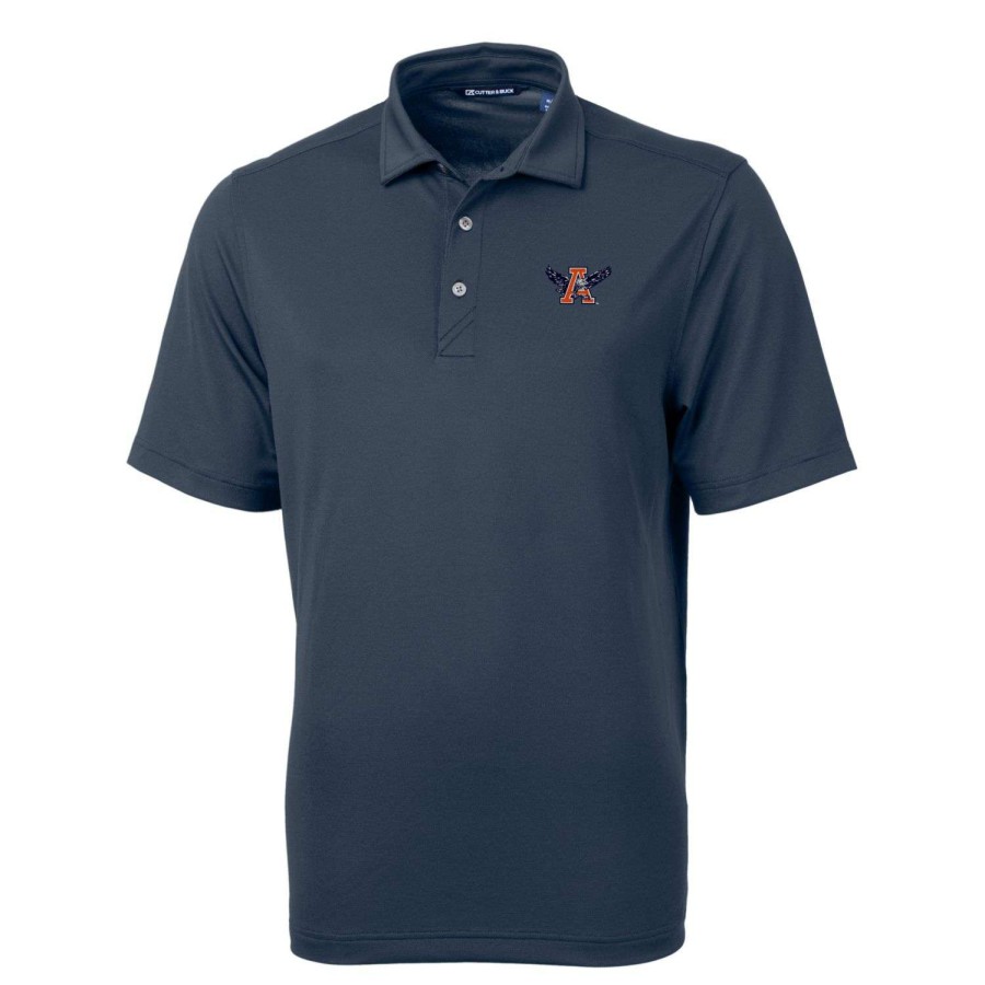 Men * | Clearance Sale Men'S Cutter & Buck Navy Auburn Tigers Team Big & Tall Virtue Eco Pique Recycled Polo