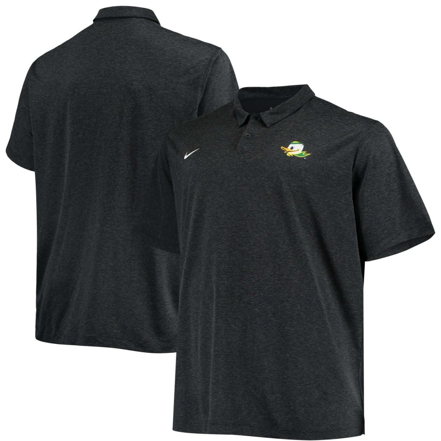 Men * | Bestsellers Men'S Nike Heathered Black Oregon Ducks Big & Tall Performance Polo