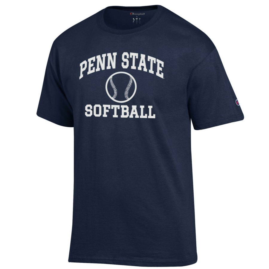 Men * | Clearance Sale Men'S Champion Navy Penn State Nittany Lions Softball Icon T-Shirt