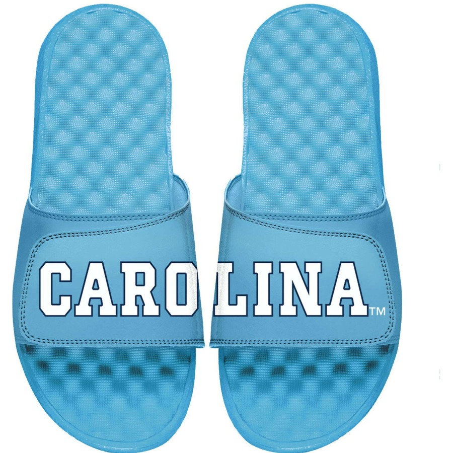 Men * | Limited Edition Men'S Islide Carolina Blue North Carolina Tar Heels Outline Split Slide Sandals