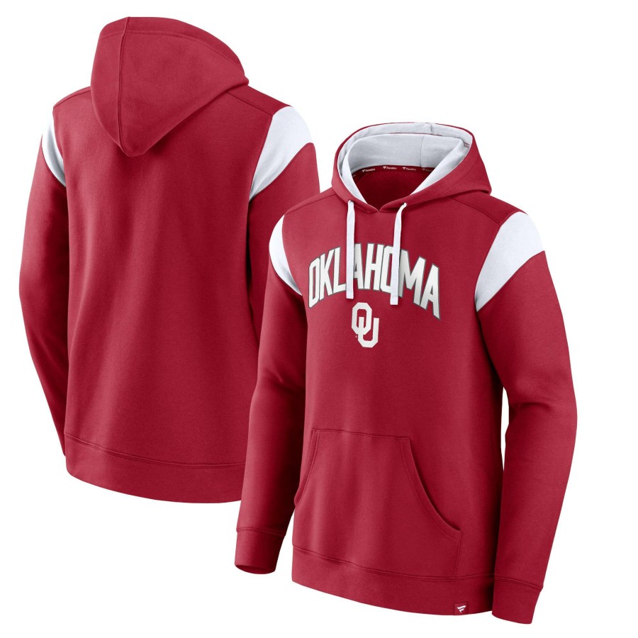 Men * | Reliable Quality Men'S Fanatics Branded Crimson Oklahoma Sooners Game Over Pullover Hoodie