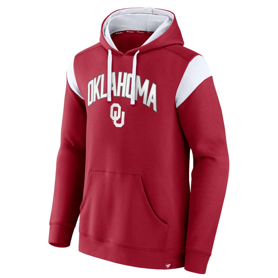 Men * | Reliable Quality Men'S Fanatics Branded Crimson Oklahoma Sooners Game Over Pullover Hoodie